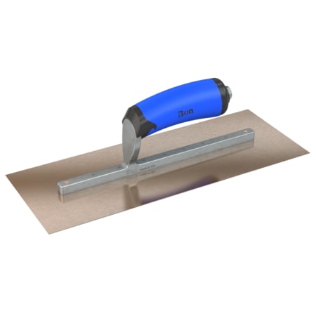 Steel City Trowels By Bon Finish Trowel, Square, Golden Stainless, 13 X 5, Comfort Grip 67-125